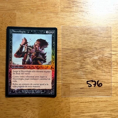 💀 Necrologia - FOIL - 7ED - Spanish - 7th Edition - MTG - See pics 4 cond - 576 - Image 1 of 4