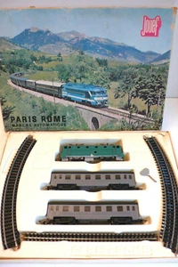 JOUEF HO COFFRET "PARIS-ROME" LOCO MÉCANIQUE BB 9004 BON ÉTAT REF 551 - Imagen 1 de 11