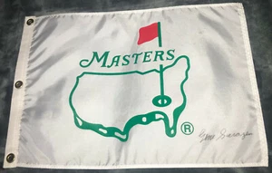 Gene Sarazen "1935 Masters Champion" Signed Masters Golf Flag Auto Beckett BAS - Picture 1 of 3