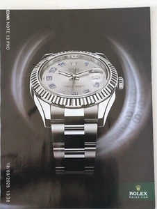 ROLEX vintage watch Print Ad OYSTER PERPETUAL DATE JUST 2011 - Picture 1 of 1