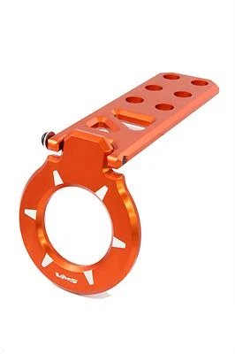 VMS HONDA ACURA TARUGO FRONTAL DOBRÁVEL CNC ALUMÍNIO ANODIZADO KIT GANCHO DE REBOQUE LARANJA - Imagem 1 de 3