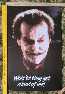 Batman 1989 Joker Poster "WAIT'LL THEY GET A LOAD OF ME" Jack Nicholson VINTAGE - Bild 1 von 5
