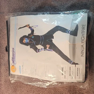 Disfraz Ninja Night Fire Warrior Asesino Niño Foto 1 de 3