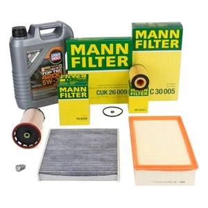 MANN Filterset 4-tlg 5L LIQUI MOLY 5W30 Motoröl für VW GOLF 7 PASSAT 1.6/2.0 TDI - Bild 1 von 7