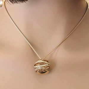 iO Si Italy Diamond Bauble Pendant Necklace in 18k Rose Gold-HM2719SR - Picture 1 of 11
