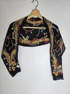 VTG Woman’s Oscar De La Renta 100% Bangels Silk Scarf Rectangle 10” X 50” G - Picture 1 of 6