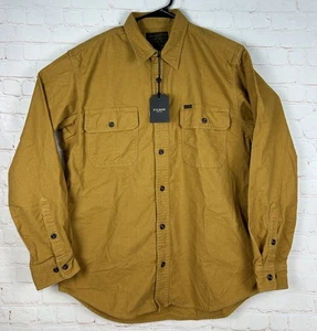 NWT Filson Garment Field Flannel Shirt Button Down 20172107 Nubuck Tan Gold - Picture 1 of 7