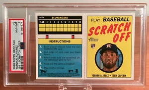 2020 Topps Heritage YORDAN ALVAREZ Rookie RC Scratch Off PSA 8 NM-MINT - Picture 1 of 3