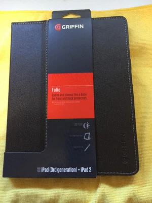 Griffin Elan Slim Folio Carrying Case for iPad 2 3 Textured Black Brand New!!! - Image 1 of 4