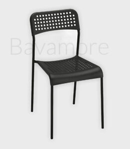 IKEA ADDE Chair, black steel Durable BRAND NEW-