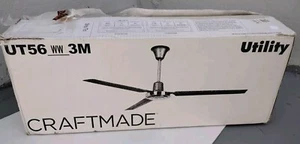 Craftmade Ceiling Fan White UT56 WW 3M Metal Blades - Picture 1 of 9