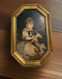 Vintage Framed Print Miss Jane Bowles Artist Joshua Reynolds Italy 13.5"x 6” VTG - Picture 1 of 9