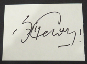 BILLY CONNOLLY ACTOR COMEDIAN SIGNED 6"x4" WHITE INDEX CARD.