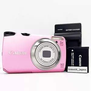 Cámara digital compacta Canon PowerShot A3200 IS rosa 4,1 MP 5x zoom de Japón - Imagen 1 de 13