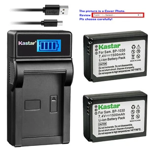 Kastar Battery and LCD Slim USB Charger for Samsung BP1030 BP1130 NX300 NX2000 - Picture 1 of 8