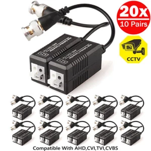 20x CCTV Passive Video Balun BNC Connector Adapter Transmitter & Transceiver - Picture 1 of 8