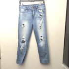 American Eagle Outfitters Hi-Rise Jegging Crop Jeans Women's Blue Distresse