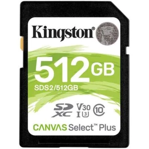 Kingston Canvas Select Plus SDXC 100MBs Class 10 512GB SDS2/512GB - Picture 1 of 3