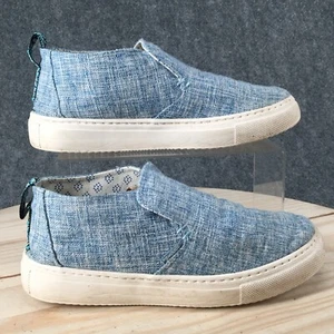 Dude Shoes Womens 8 Peyton Slip On Loafers Sneakers Blue Fabric Casual Comfort - Picture 1 of 16