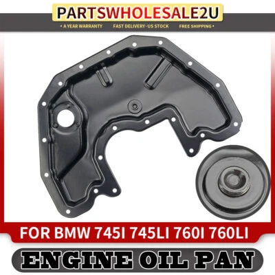 Lower Oil Pan for BMW 545i 550i 645Ci 650i 745i 745Li 545i V8 Petrol 11137574532 - Image 1 of 4