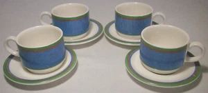 Villeroy & Boch : EASY LINEA: 4 Demitasse Espresso Cup & Saucer Sets: EXC: NR - Picture 1 of 6