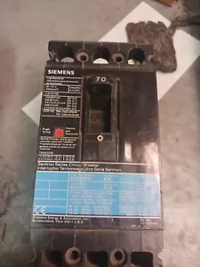 SIEMENS ITE 70 AMP 3 POLE CIRCUIT BREAKER 600 VAC ED63M070 Trips Perfect - Picture 1 of 2