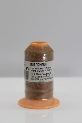 Gutermann Upholstery Thread 328 Yards 100% Polyester Rotproof # 868 Dover Beige - Image 1 of 2