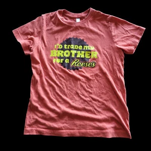 Reeses Peanut Butter Cup Trade My Brother Youth L Shirt Live & Tell - Picture 1 of 7
