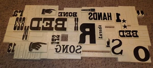 1971 Burwood Products Mid Cent Modern Wall Plaque Print Type Set Setting Letters - Picture 1 of 9