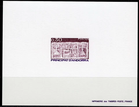 Andorra Proof Luxury Proof Yvert 319 ECU Primitive Of Dales 1983 Cover