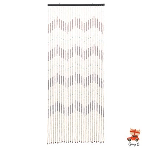 Tenda per porta 220 cm x 90 cm in legno con perline bambù estiva zanzariera zanzariera cieca - Foto 1 di 12