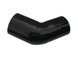 3.15” - 3.5" (80mm-89mm) 45 degree Silicone Elbow Coupler Reducer turbo Hose BK - Bild 1 von 2