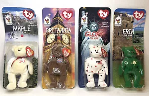 VTG Ty Beanie Baby McDonald’s RMHC Bears Maple Britannia Glory Erin - Set of 4 - Picture 1 of 12