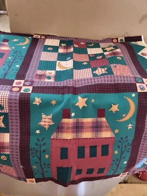 FABRIC REMNANT NOS LIGHT WEIGHT CRANSTON PATCHWORK PATTERN COTTON 24" X 44" - Image 1 of 3