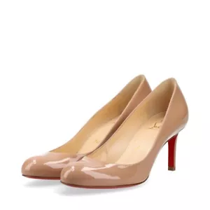 Zapatos de salón Christian Louboutin charol para mujer talla 35 1/2 EE. UU. 5,5 rosa beige - Imagen 1 de 13