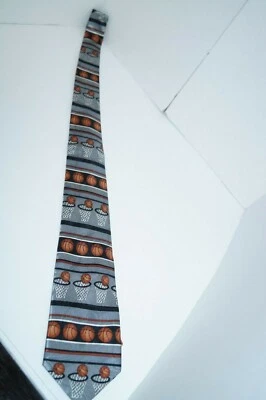 Corbata de cuello de baloncesto Fratello hecha a mano novedad poliéster Foto 1 de 4