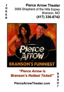 Tarjeta de juego publicitaria vintage Branson Missouri - Imagen 1 de 2