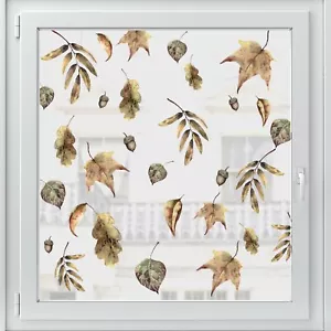 Herbst Fensteraufkleber - Halloween Deko - Herbstblätter Set 30 oder 60 - Bild 1 von 6