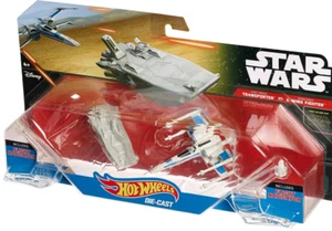 Hot Wheels Star Wars Diecast Transporter, X-Wing Fighter, AT-AT, Snowspeeder - Picture 1 of 10
