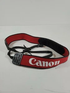 Canon Camera Strap Red Adjustable Nylon OEM 1 1/2" wide 23 1/2 long - Picture 1 of 6