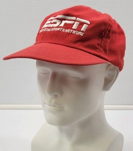 Gorra de béisbol roja con cierre a presión ESPN Sports Network de colección hecha en EE. UU. - Imagen 1 de 11