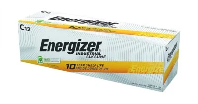 ENERGIZER Industrial C Alkaline Battery, 1.5V DC, 12 Pack - Image 1 of 2