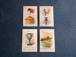 Lambert & Butler ( Conundrums ) Green Backs x 4 ( Good - Very Good ) 1901