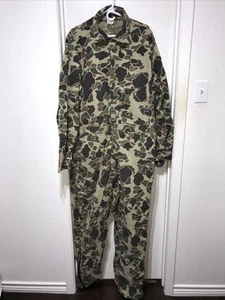 Walls Blizzard Pruf Vintage Camouflage Coveralls Overalls Hunting Zip SZ XXL Tal - Picture 1 of 19
