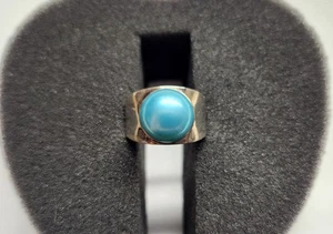 Vintage Ring Sterlingsilber Meerblau Honora Perlen - Bild 1 von 6