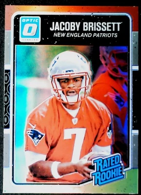 2016 Donruss Optic #170 Jacoby Brissett Red and Yellow - Image 1 of 2