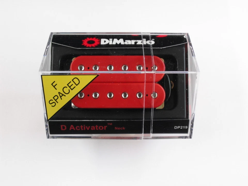 DiMarzio F-spaced D Activator Neck Humbucker Red W/Chrome Poles DP 219 - Image 1 of 1