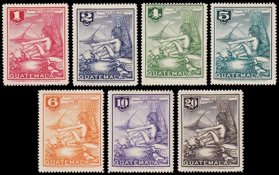 Guatemala Aéreo 198/04 1954 In Honor Of The National Army Of The Revolution M - Image 1 of 1