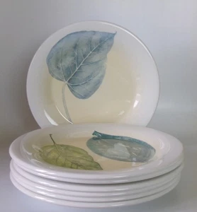 SIX PORTMEIRION SEASONS COLLECTION LEAVES 220mm PLATES IMMACULATE - Picture 1 of 5