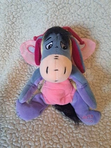 Vtg Disney Store Butterfly Eeyore 7" Easter 2000 Plush Beanie Animal Toy New Tag - Picture 1 of 5